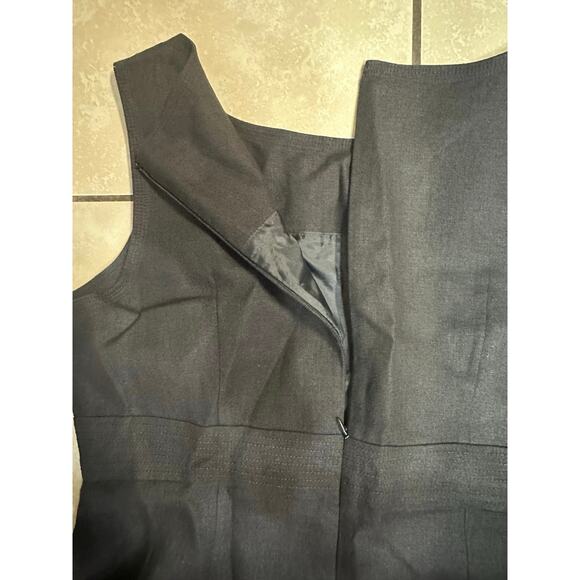 Talbots Women Dress Black 14P Petite A Line Sleeveless Irish Linen Sheath Resort - Picture 9 of 10